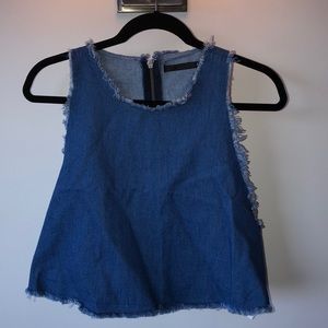 Denim crop top